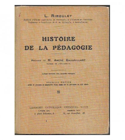 HISTOIRE DE LA PÉDAGOGIE