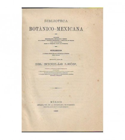 BIBLIOTECA BOTÁNICO-MEXICANA