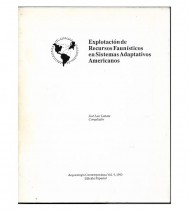 EXPLOTACIÓN DE RECURSOS FAUNÍSTICOS EN SISTEMAS ADAPTATIVOS AMERICANOS