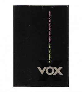 VOX, A NOVEL