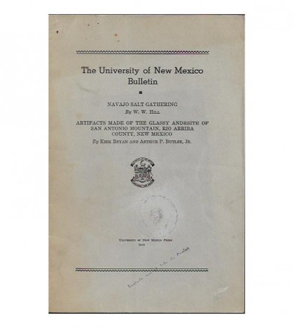 THE UNIVERSITY OF NEW MEXICO BULLETIN, ANTHROPOLOGICAL SERIES, VOL. 3, Nº 4