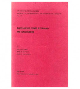 MISCELLANEOUS STUDIES IN TYPOLOGY AND CLASSIFICATION