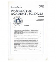 JOURNAL OF THE WASHINGTON ACADEMY OF SCIENCES , VOL. 78, Nº 1, MARCH (CON CUATRO ARTICULOS SOBRE EL ECUADOR PRECOLOMBINO)