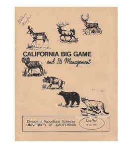 CALIFORNIA BIG GAME AND ITS...