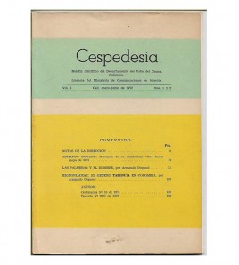 Cespedesia, Vol. 1, No. 1-2