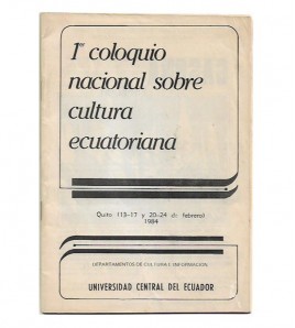 I COLOQUIO NACIONAL SOBRE...