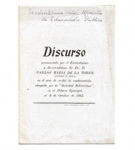 DISCURSO pronunciado en la...